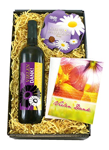 Preisvergleich Produktbild Wein Geschenkset Vielen Dank