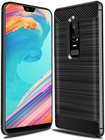 Ragetorc OnePlus 6 Case, Shock Absorption Cover Soft TPU Anti Scratch Carbon Fiber Design Back Case for OnePlus 6
