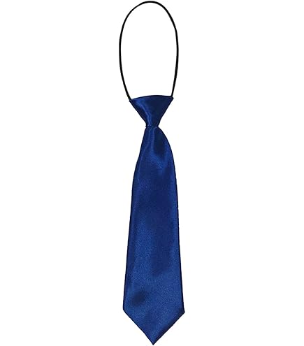 Cravate Cérémonie Ladeheid Cravate Enfant Garçon 8-12 Ans - Fermeture Velcro Facile - Élastique 31cm - Brillant Cravate Velcro Facile