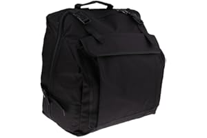 ALMENCLA Piano Accordion Storage Bag Case with Pocket Black for Accordionist Students Beginners - Black, 60 Bass