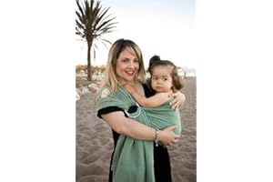 Amarsupiel | Bandolera portabebé anillas de MUSELINA | Bandolera de anillas de Bámbula | Bandolera premium de porteo fabricada en la UE | Bandolera de porteo tejido certificado OEKOTEX