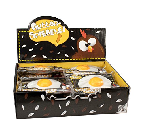 Preisvergleich Produktbild 16x Glibber Spiegelei Sticky Scherzartikel Wandklatscher