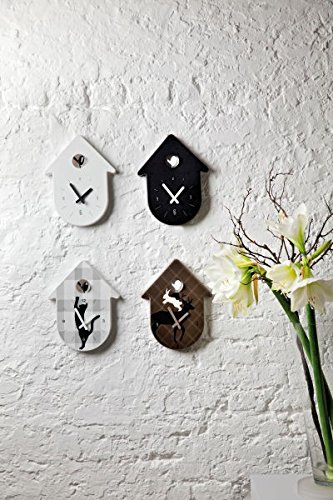 Koziol Wanduhr TOC – TOC mit Vögelchen in Bewegung und 4 Zahlen, Design Hirsch - 3