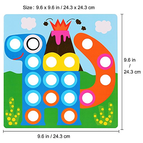 NextX Early Learning Educational Toys -Button Art Mushrooms Nails Preschool games Kid Toys for boys and girls