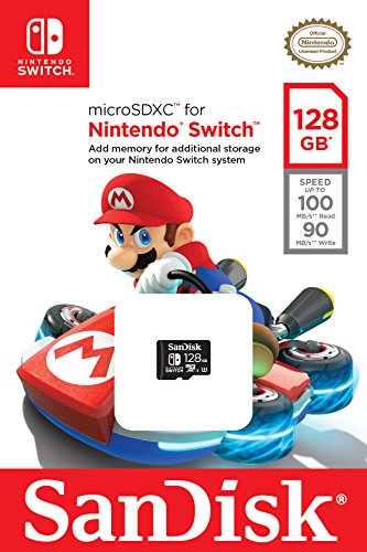 SanDisk Scheda di Memoria MicroSDXC per Nintendo Switch da 128GB, Licenza Ufficiale Nintendo, Velocità di lettura fino a 100 MB/sec
