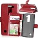 Produktbild Nancen LG Spirit 4G LTE / C70 / H440 H420 (4,7 Zoll) Lederhülle Neu Style Acht Farbe Weich PU Flip Case Ledertasche / Schutz Etui, Einfach Vintage Kollektion Karten Slot Foto Wallet Hülle Handy Tasche Zubehör