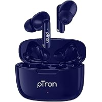 pTron Bassbuds Duo New Bluetooth 5.1 Wireless Headphones, 32Hrs Total Playtime, Stereo Audio, Touch Control TWS, Dual HD…