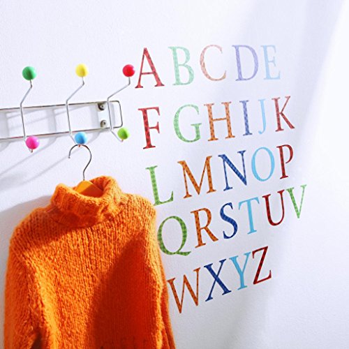 Childrens Alphabet Wall Stickers, 26 stickers A-Z, Harlequin Brights