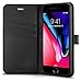 Produktbild Spigen iPhone 8 Plus Hülle, [Wallet S] Praktische Ledertasche [Schwarz] Integrierter Aufstell Funktion und Portmonee Kartenfach Premium Leder Flip Brief Tasche Schutzhülle für iPhone 8 Plus