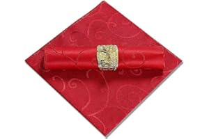 i-Sure - Tovaglioli di stoffa, confezione da 4 Rosso