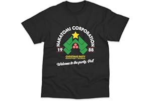 POSTEES Nakatomi Corporation Christmas Party Inspired by Die Hard DTG Printed T-Shirt
