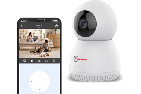 Trueview 2MP Smart CCTV Wi-fi Home Security Camera with Pan Tilt 360° View, 2 Way Talk, Cloud Monitor, Motion Detect, Supports SD Card Up to 256 GB, Night Vision, Alexa (2mp-Robot)