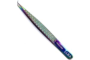 LLBA Lash Tweezer Professional Volume False Lash Application Tool | Multi Shapes & Purposes Tweezers | Non-Slip Grip Tweezers for Volume, Isolation & Classic Lashes (Galaxy, Pinch'em Volume)