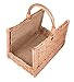 Produktbild Dkaren Handgeflochtener rechteckiger Weidekorb für Kaminholz mit Jutebezug (XL) Wk091