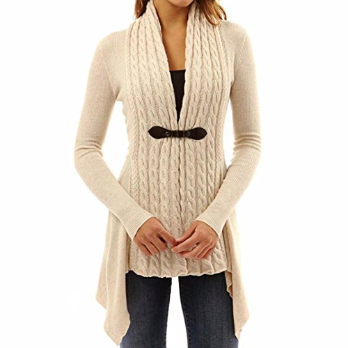 Preisvergleich Produktbild TWIFER Damen Frauen Langarm Pullover Lässige Strickjacke Outwear Kimono (S, khaki)