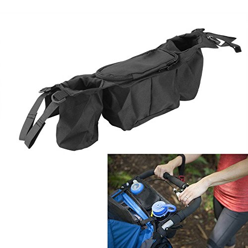 Dealglad® Universal Baby Stroller Buggy Pram Pushchair Cup Bottle Holder Organizer Hanging Storage Bag Pouch Black