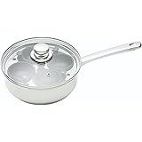 KitchenCraft Egg Poacher, Padella per Uova in Acciaio al Carbonio, Padella per 4 Uova, Antiaderente e a Induzione, 20,5cm (11
