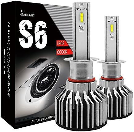 H1 LED Headlight Bulbs Conversion Kit 6000k 60W 7600LM MINI Headlights Bulb CSP TX1860 Chips 12V Auto Headlamp Replacement for Car Halogen Lights or HID Lamp-1 Yr Warranty (Diesel Auto Zone)