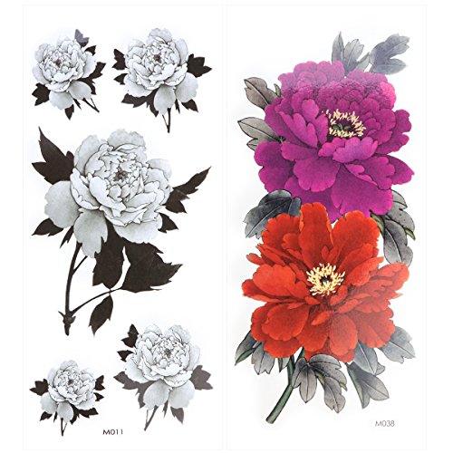 ROSENICE Temporäre Tattoo 8 Blätter Schmetterling Tattoo liefert lang anhaltende für Frauen - 3