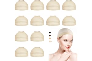 Dreamlover Calza Parrucca per le Donne, Retine per Parrucche, Nudo, 12 Pezzi