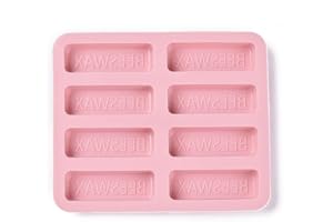 Cheriswelry 1pc Chocolate Silicone Moulds Food Grade Molds for UV Resin Soap Candle Making Cake Decoration Candy Pudding Kitchen Tool Tray, Beeswax Bar