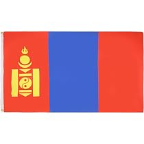 Adesivi In Vinile Con Bandiera USA E Mongolia - 4 Decalcomanie 5x3,4 Cm - Per Auto, Finestre, Caschi, Impermeabili