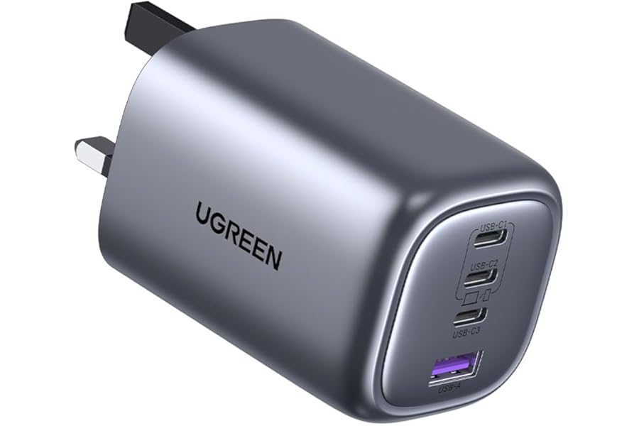 UGREEN USB C Charger 100W Fast Charger Plug Nexode 4-Port GaN Laptop Charger Compatible with MacBook Pro M3/Air, ThinkPad, Pixelbook, iPad Pro, iPhone 17 Pro/Air/17/16/15, Galaxy S24, etc