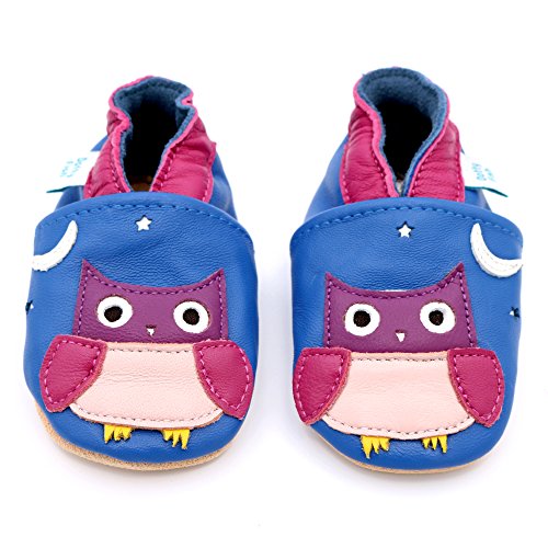 Weiche Baby und Kleinkind Lederschuhe – Dotty Fish – Mädchen – Tiere - 2