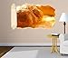 Produktbild 3D Wandtattoo Brot Brötchen Beruf Bäcker braun gold Tapete Wand Aufkleber Wanddurchbruch Deko Wandbild Wandsticker 11N1581, Wandbild Größe F:ca. 140cmx82cm