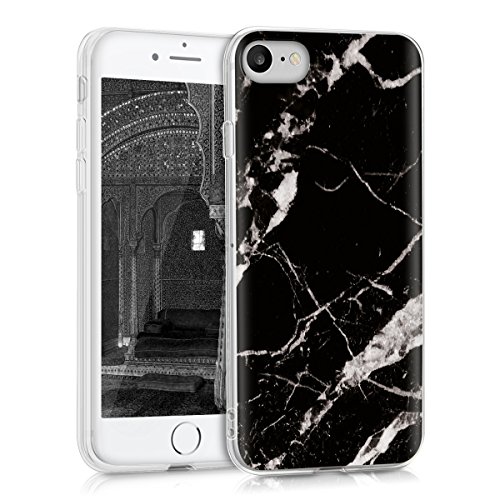 kwmobile Funda para Apple iPhone 7 8 - Carcasa de TPU para m vil y dise o de m rmol cl sico en Negro Blanco reviews kwmobile Funda para Apple iPhone 7 8 - Carcasa de TPU para m vil y dise o de m rmol cl sico en Negro Blanco