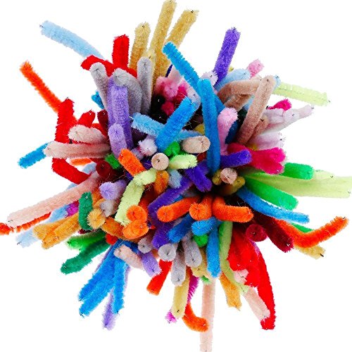 Faburo 237pc Pfeifenreiniger Chenilledraht Bunt Biegeplüsch 6 MM x 30 CM für Kinder Basteln Zum Deko - 2