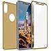 Produktbild iPhone X Panzerglas Schutzfolie,Displayschutzfolie Panzerglas 2,5d Panzerglasfolie 9h Härte Vorne Hinten Anti-Kratzer Screen Protector mit Installation-Tool Schutzfolie für iPhone X/10 (2 Stück,Gold)