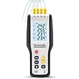 LABART 4-Channel K-Type Digital Thermometer Thermocouple Sensor -200~1372°C/2501°F Sensor HT-9815 with Certificate, Pack of 1