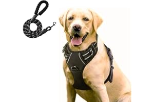 PET'S MARKET Arnes-Perro Grande- Antitirones-Acolchado-Ajustable-Transpirable-Reflectante-con Correa Resistente