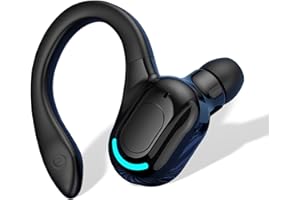 CUIFATI Auricular Inalámbrico de un Oído con Sonido Estéreo HD, Auriculares BT Impermeables IPX4 para Correr, Conducir