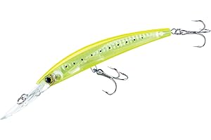 DUEL Yo-Zuri Crystal 3D Minnow Deep Diver Lure, Chartreuse Silver, 6-Inch