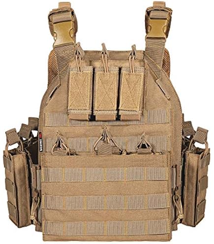 Gilet Tactique Réglable Airsoft/Paintball - Léger, Respirant, à Libération Rapide - Poches Multiples Pour équipement - Pour Jeux, Entraînement, Extérieur