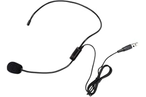 Topiky Mini XLR 3 Broches Prise TA3F Micro-Casque sans Fil Micro-Casque Directionnel en Forme de Coeur Electrode Condensateur Microphone pour émetteur sans Fil monté à la Taille