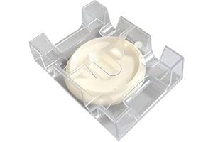 Gonetre Bandeja giratoria para cartas de 2 barajas/6 barajas, práctico soporte para cartas de juego, organizador de juegos de cartas transparente (pon 2 póqueros)