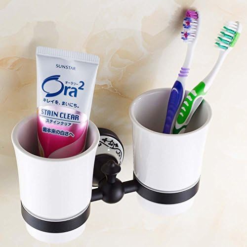 MSAJ-Dark antique brass toothbrush Cup Su Cup copper double Cup