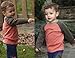 Green Nippers Baby Boy's Organic Cotton Raglan Sleeve Long Sleeve T-Shirt Orange 12 - 18 Months