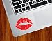 Produktbild Hot Lips Kiss Mark - Trackpad | Tablet | Computer - Vinyl Decal Sticker YYDC (2.5" w x 1.75" h) (Color Choices) (RED)