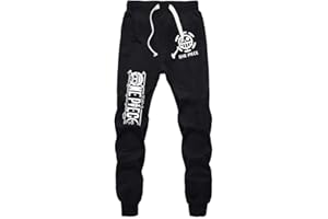 WANHONGYUE Anime One Piece Luffy Sweatpants Jogger Elastische Taille Hose Cosplay Kostüm Sport Jersey Hose