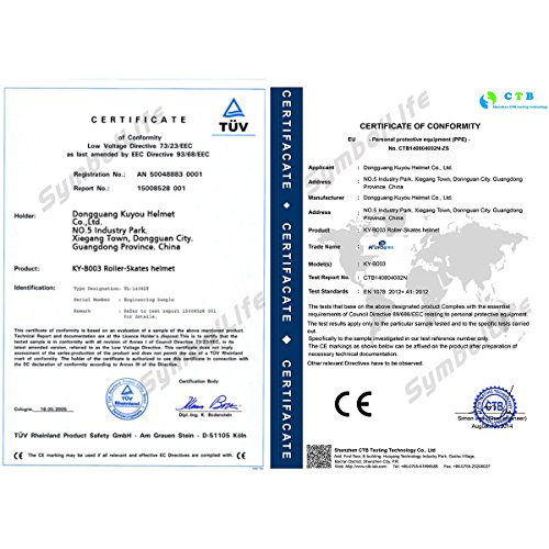 SymbolLife BMX / Skate / Motorroller Helm fahrradhelm motorroller helm Zyklus / Bike / Scooter / Skatehelm CE EN1078 TÜV Zulassungen - 9