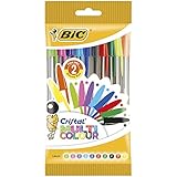 BIC Cristal Multicolor - Bolsa de 10 bolígrafos con 10 colores distintos,...