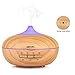 Produktbild Aroma Diffuser, Aidodo Omasi 500ml Luftbefeuchter Oil Düfte Ultraschall Duft Humidifier Holzmaserung LED mit 7 Farben LED Licht Tragbarer für Babies Kinder Haus Yoga Büro usw