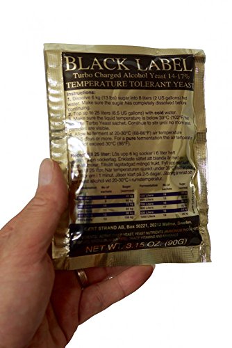 "Prestige" Turbohefe Black Label 14% - reintönig vergärende Edelhefe mit Hefenährsalz für die Obstbrennerei und Obstweinherstellung