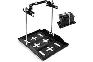 VGECEE Batterieträger Batteriehalter Auto Batteriehalterung 27.7 * 20cm Universal Autobatterie Halterung Metall 23cm Bolzen Batterieniederhalter Autobatteriehalter für Auto SUV Wohnmobile Marine