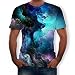 Produktbild Herren T-Shirt 3D Tops Drucken Sommer Basic Kurzarm Print Beiläufige Atmungsaktiv -Shirt Kurzarmshirt Top Print Shirt Casual Basic O-Neck