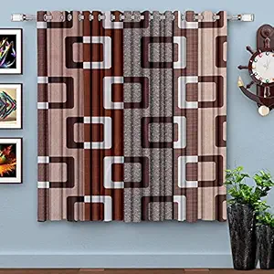 Curtain Hues 100% Polyester 5ft Printed Window Curtain HTB54-1PC (1 Curtain)